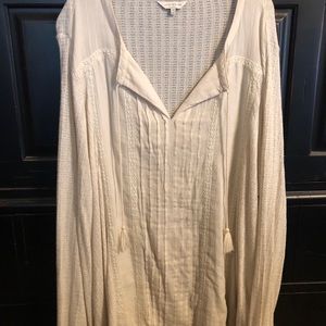Lucky Brand Cream Boho Tunic EUC Size 3X